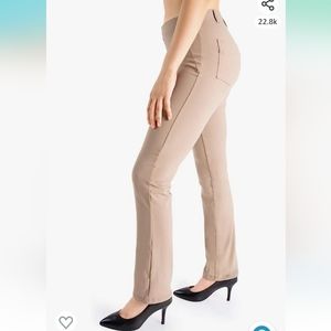 Yogipace Women'sTall Stretch Straight Leg Dress Yoga Khaki Pants Large